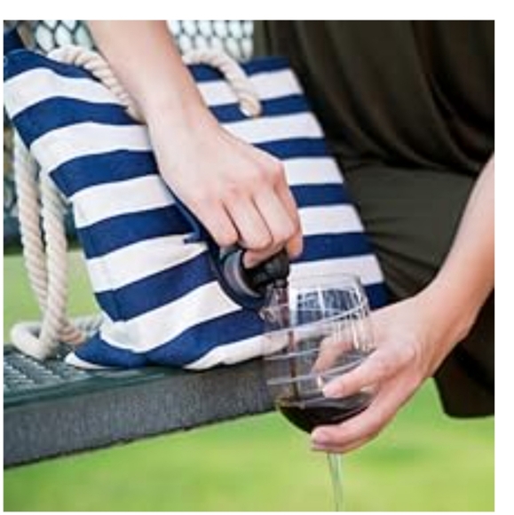 Porto Vino Canvas Wine Tote Bag with Hidden Spout & Dispenser Flask, One Size - Picture 3 of 15